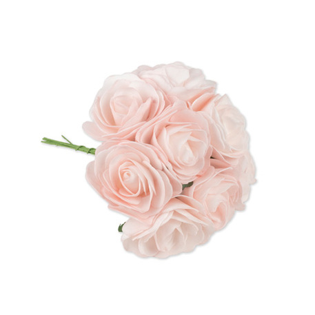 BOUQUET DE 8 ROSES MOUSSES ROSE