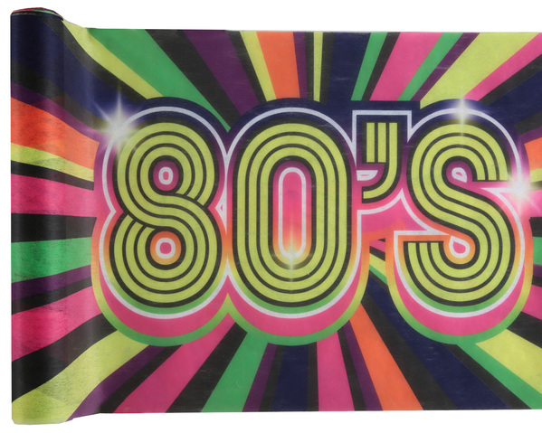 CHEMIN DE TABLE 80'S MULTICOLORE 3 M X 30 CM