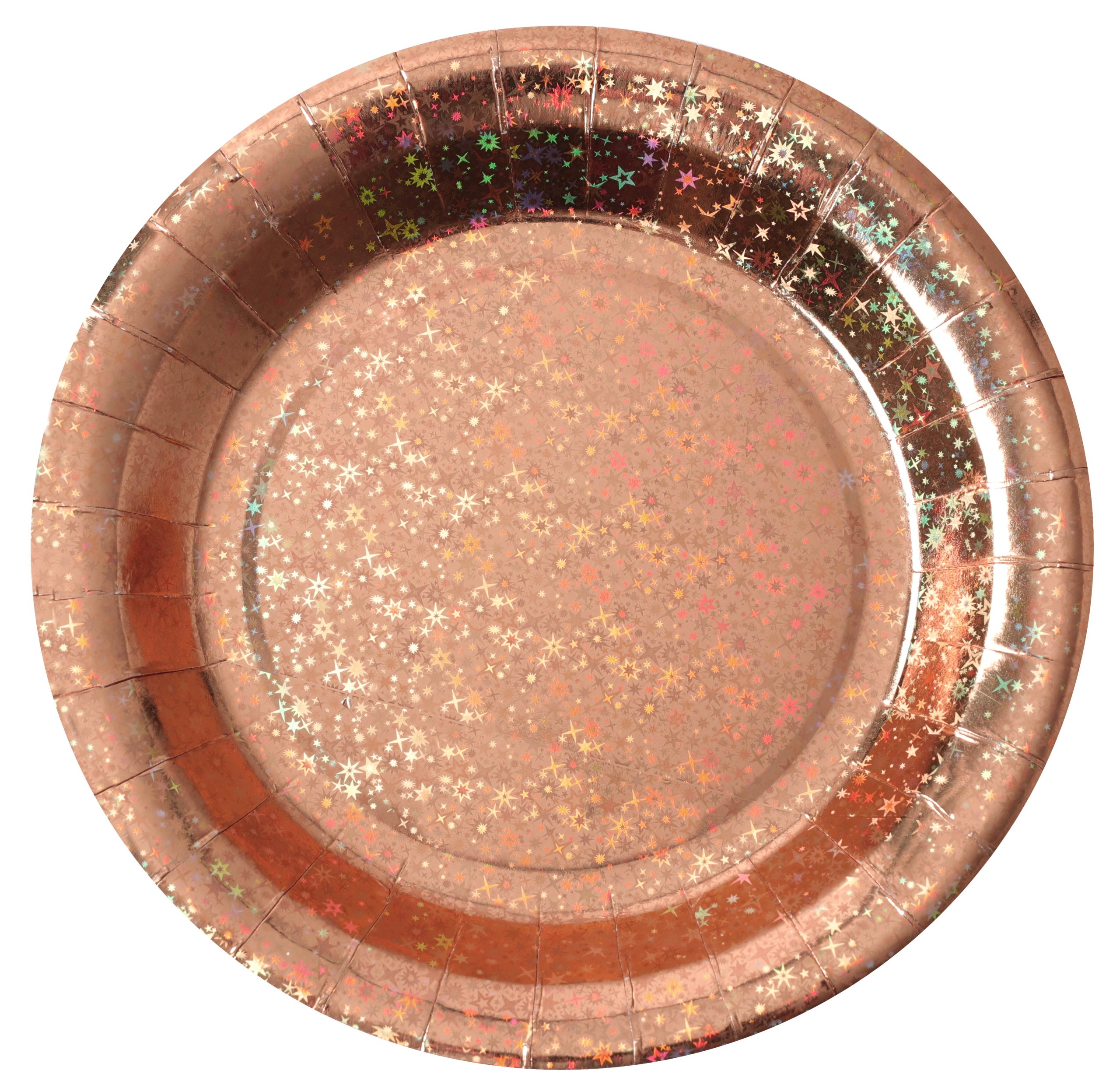 10 ASSIETTES ROSE GOLD ETINCELANTE