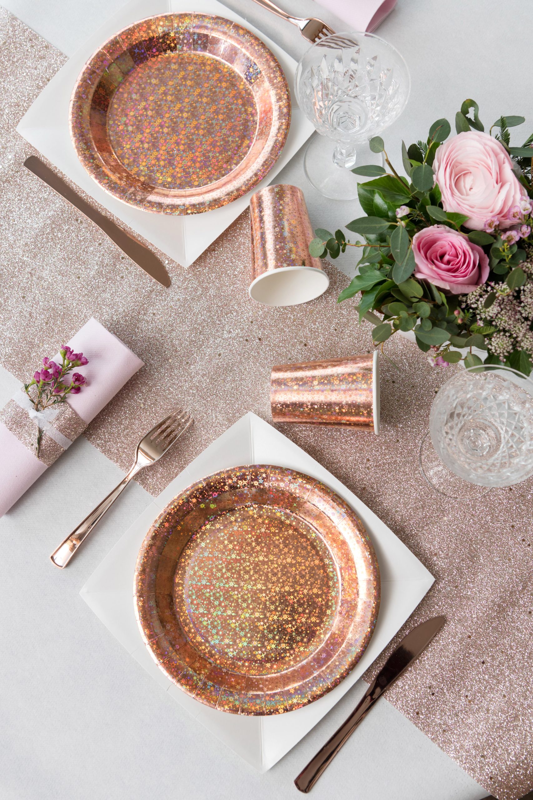 10 GOBELETS ROSE GOLD ETINCELANT – Image 2