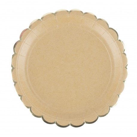 8 ASSIETTES KRAFT 23CM