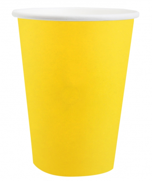 10 GOBELETS CARTON JAUNE 27CL