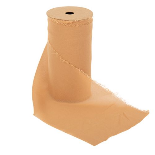 CHEMIN DE TABLE CAMEL EFFILOCHE MOUSSELINE DE SOIE