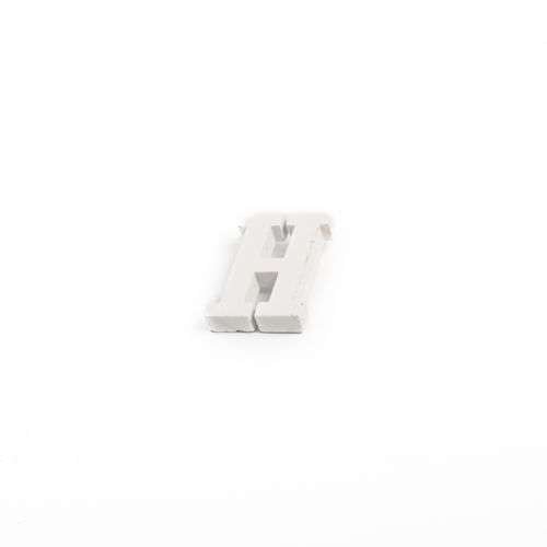LETTRE "H" 5CM BOIS BLANC.