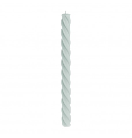 SET 2 BOUGIES FLAMBEAU TORSADE VERT SAUGE