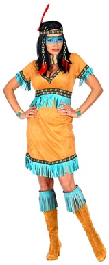 COSTUME INDIENNE" (ROBE, BANDEAU AVEC PLUME)