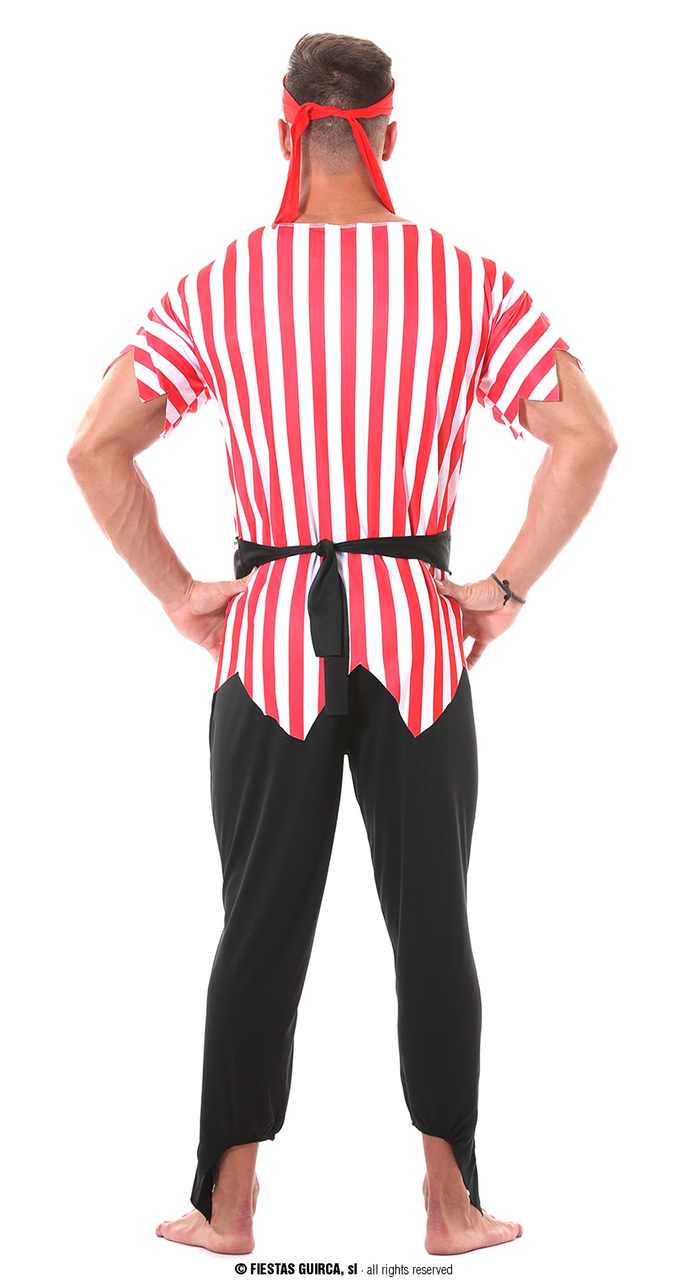 COSTUME PIRATE Rouge et Noir L – Image 2