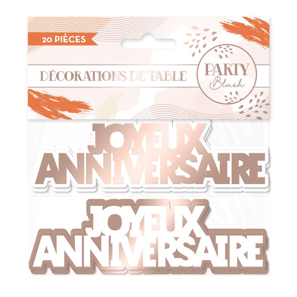 DUO DECO DE TABLE PARTY BLUSH