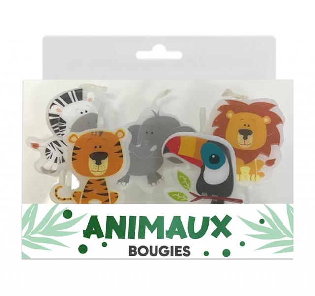 5 BOUGIES PICS ANIMAUX